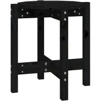 vidaXL Salontafel zwart, Ø 42,5 x 45 cm, massief grenenhout