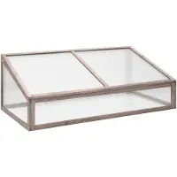 vidaXL Broeikas 110x56x39 cm vurenhout grijs