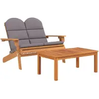 vidaXL 2-delige Loungeset Adirondack massief acaciahout