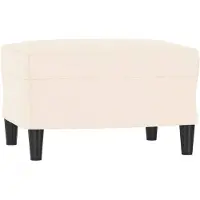 vidaXL Bankje 70x35x41 cm fluweel crèmekleurig