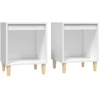vidaXL Nachtkastjes 2 st 40x35x50 cm wit