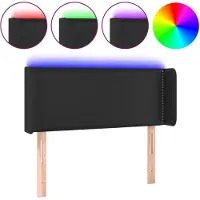 vidaXL Hoofdbord LED 103x16x78/88 cm kunstleer zwart