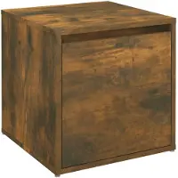 vidaXL Opbergbox met lade 40,5x40x40 cm bewerkt hout gerookt eiken
