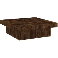 vidaXL Salontafel 90x90x28 cm bewerkt hout gerookt eikenkleurig
