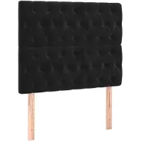 vidaXL Hoofdbord zwart 100x7x118/128 cm fluweel
