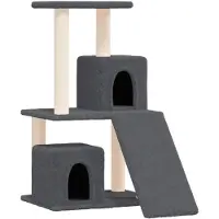 vidaXL Kattenmeubel met sisal krabpalen 82 cm donkergrijs