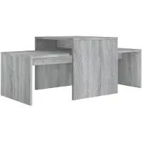 vidaXL Salontafelset, grijs Sonoma, 100x48x40 cm, houtvezel