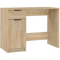vidaXL Bureau 100x50x75 cm bewerkt hout sonoma eikenkleurig