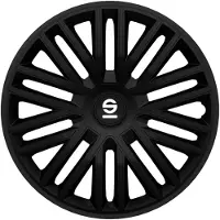 Sparco Wieldoppen Bergamo - 16-inch - Zwart - Set van 4 stuks