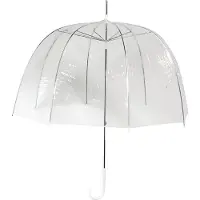 Merkloos Paraplu - Koepelparaplu Transparant - Koepelparaplu PVC Diameter 76 cm