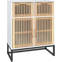 vidaXL Dressoir 60x30x75 cm bewerkt hout wit