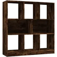 vidaXL Boekenkast 97,5x29,5x100 cm bewerkt hout gerookt eikenkleurig