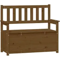 vidaXL Bankje 112,5x51,5x96,5 cm massief grenenhout honingbruin