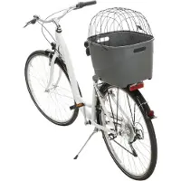 Trixie Fietsmand voor Bagagedrager met Draadkoepel - Kunststof - Grijs