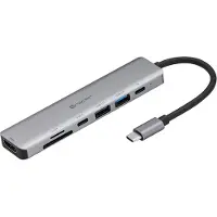 Tracer A-2. USB Type-C HDMI (USB-C), Docking station + USB-hub, Zilver
