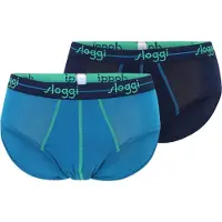 Sloggi Slip 'Blue Start' marine / azuur / lichtgroen