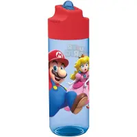 Stor Nintendo's Super Mario Tritan Drinkfles - 540 ml – Vaatwasserbestendig & BPA-vrij - Drinkfles voor kinderen – Transparant blauw/Rood