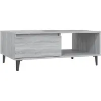 vidaXL Salontafel grijs Sonoma, 90x60x35 cm, houtvezel