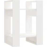 vidaXL Boekenkast/kamerscherm 41x35x57 cm massief grenenhout wit