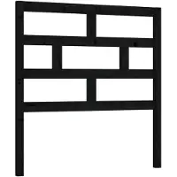 vidaXL Hoofdbord 106x4x100 cm massief grenenhout zwart