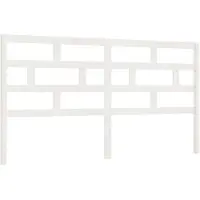 vidaXL Hoofdbord 206x4x100 cm massief grenenhout wit