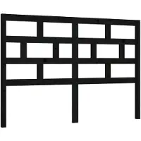 vidaXL Hoofdbord 141x4x100 cm massief grenenhout zwart
