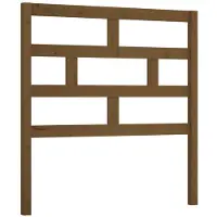 vidaXL Hoofdbord 106x4x100 cm massief grenenhout honingbruin