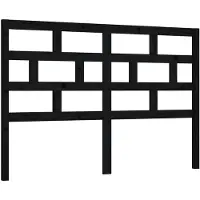 vidaXL Hoofdbord 156x4x100 cm massief grenenhout zwart
