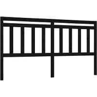 vidaXL Hoofdbord 206x4x100 cm massief grenenhout zwart