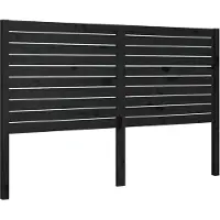 vidaXL Hoofdbord 126x4x100 cm massief grenenhout zwart