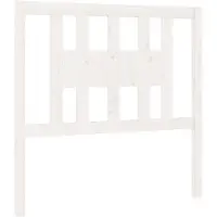 vidaXL Hoofdbord 96x4x100 cm massief grenenhout wit