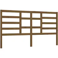 vidaXL Hoofdbord 206x4x104 cm massief grenenhout honingbruin