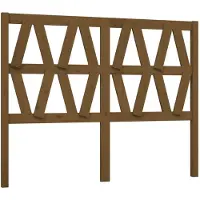vidaXL Hoofdbord 126x4x100 cm massief grenenhout honingbruin