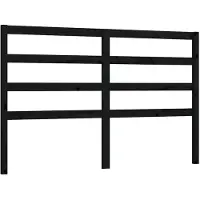 vidaXL Hoofdbord 166x4x100 cm massief grenenhout zwart