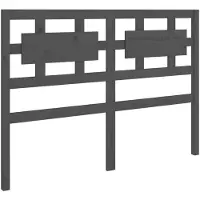 vidaXL Hoofdbord 145,5x4x100 cm massief grenenhout grijs