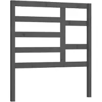 vidaXL Hoofdbord 81x4x104 cm massief grenenhout grijs