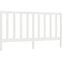 vidaXL Hoofdbord 206x4x100 cm massief grenenhout wit