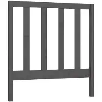 vidaXL Hoofdbord 81x4x100 cm massief grenenhout grijs