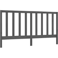 vidaXL Hoofdbord 206x4x100 cm massief grenenhout grijs