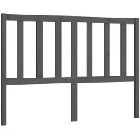 vidaXL Hoofdbord 156x4x100 cm massief grenenhout grijs