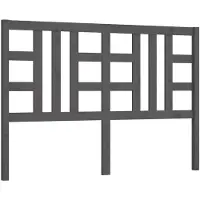 vidaXL Hoofdbord 126x4x100 cm massief grenenhout grijs