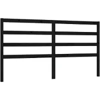 vidaXL Hoofdbord 206x4x100 cm massief grenenhout zwart