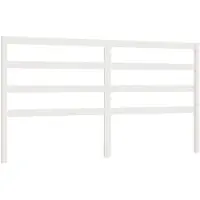 vidaXL Hoofdbord 206x4x100 cm massief grenenhout wit