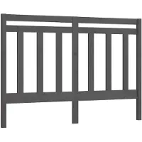 vidaXL Hoofdbord 141x4x100 cm massief grenenhout grijs