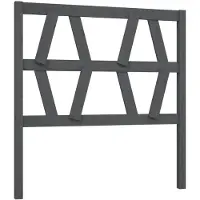 vidaXL Hoofdbord 96x4x100 cm massief grenenhout grijs