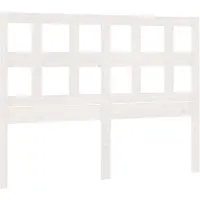 vidaXL Hoofdbord 185,5x4x100 cm massief grenenhout wit