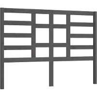 vidaXL Hoofdbord 156x4x104 cm massief grenenhout grijs