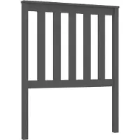 vidaXL Hoofdbord 81x6x101 cm massief grenenhout grijs