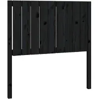 vidaXL Hoofdbord 95,5x4x100 cm massief grenenhout zwart