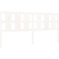vidaXL Hoofdbord 205,5x4x100 cm massief grenenhout wit